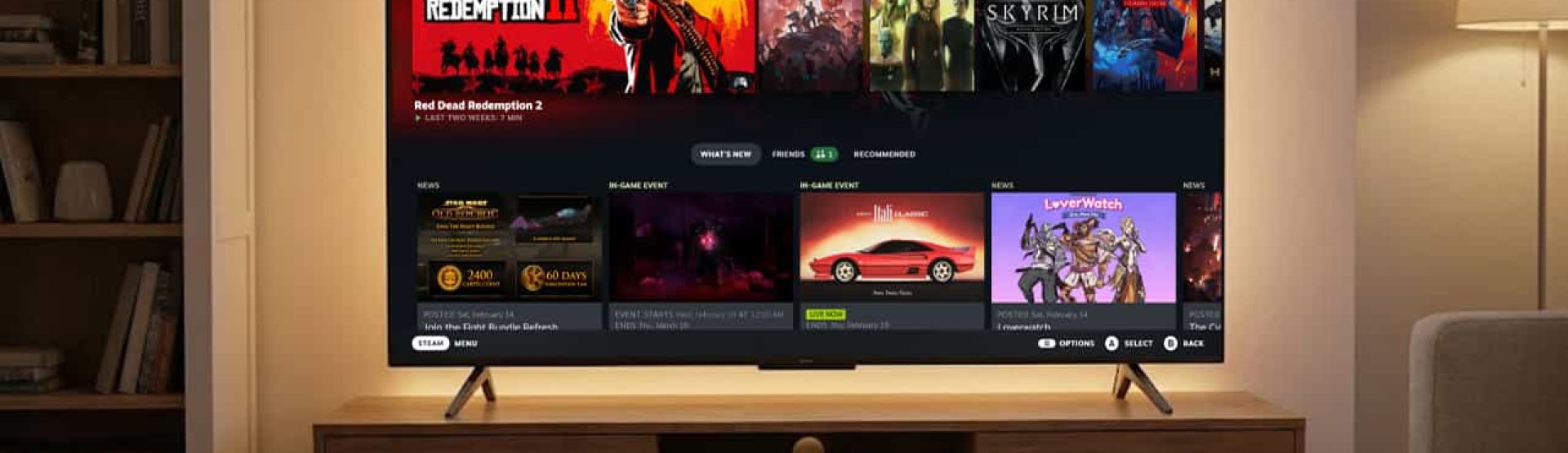 Steam Big Picture Mode through steam remote play on a smart TV